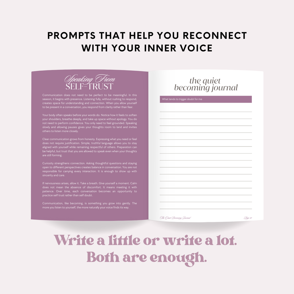 The Quiet Becoming Journal with MRR